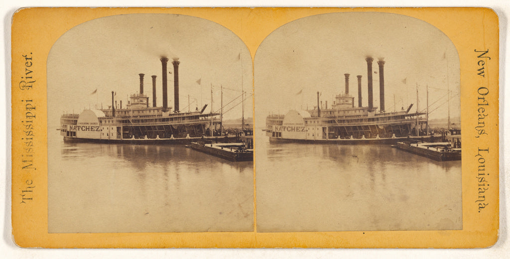 Unknown maker, American:Steamer Natchez. [The Mississippi Ri, Poster Print Wall Art