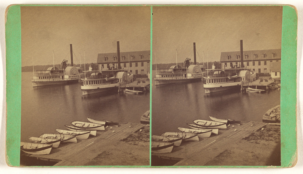 Unknown maker, American:[Steamer Landing, Wolfeboro, N.H. St, Poster Print Wall Art
