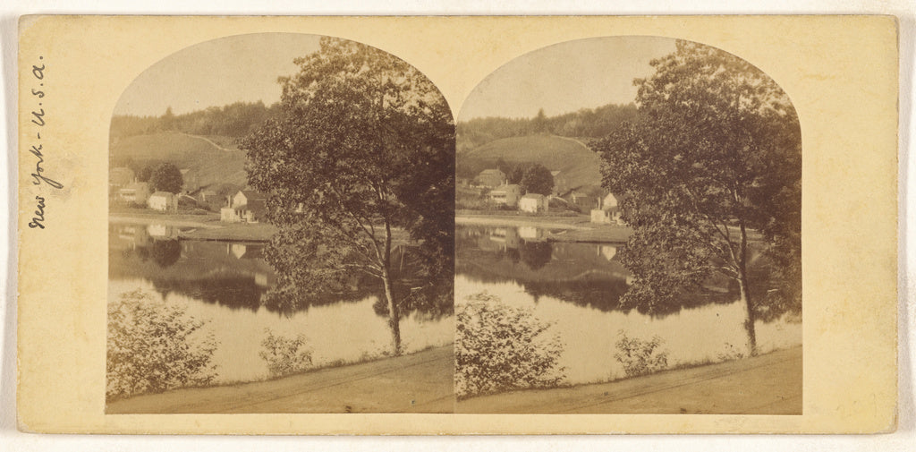 Unknown:View near Peekskill, Hudson River., Poster Print Wall Art