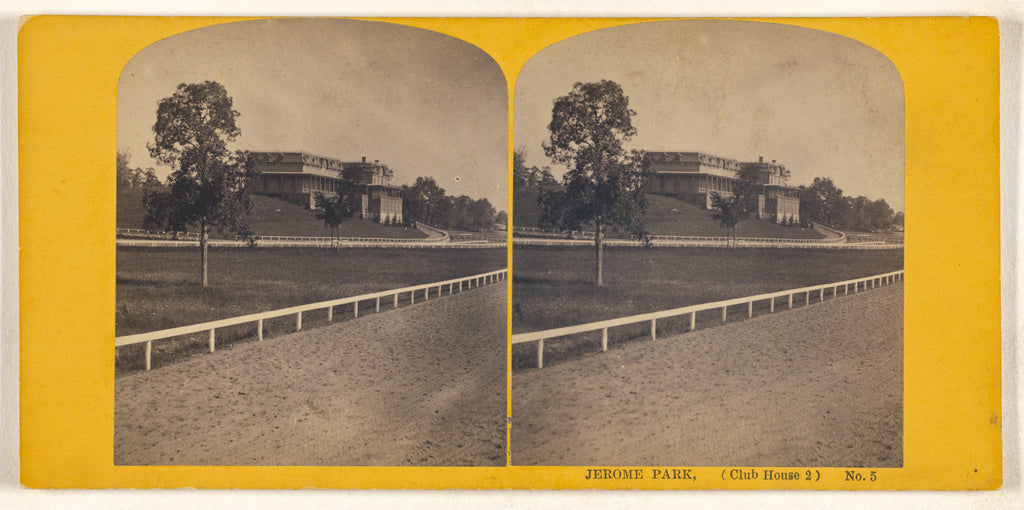 Unknown maker, American:Jerome Park, (Club House 2) No. 5 [N, Poster Print Wall Art