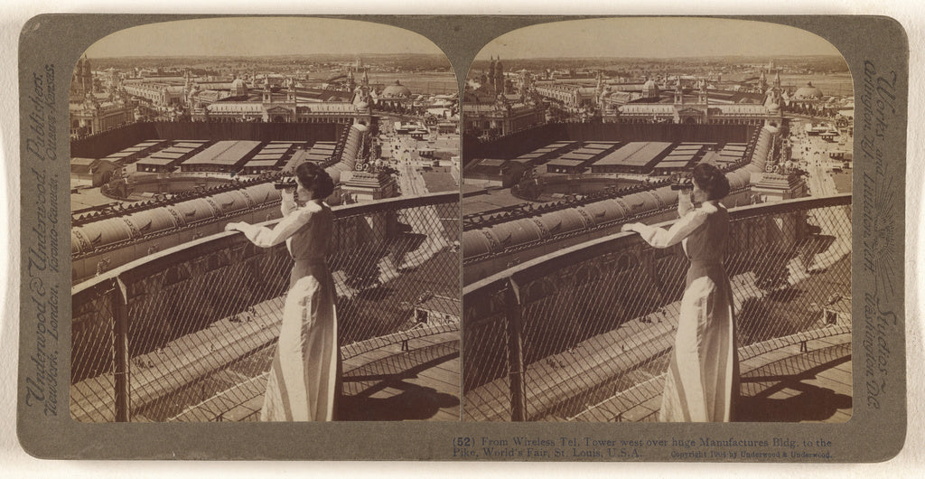Underwood & Underwood:From Wireless Tel. Tower west over hug, Poster Print Wall Art