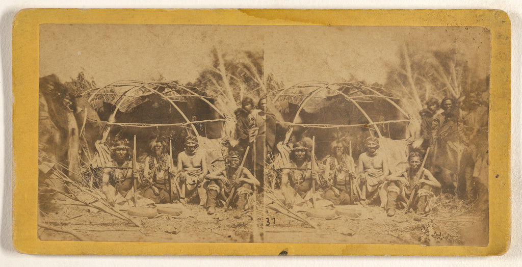 B. F. UptonAttributed to:[Group of American Indians posed at, Poster Print Wall Art