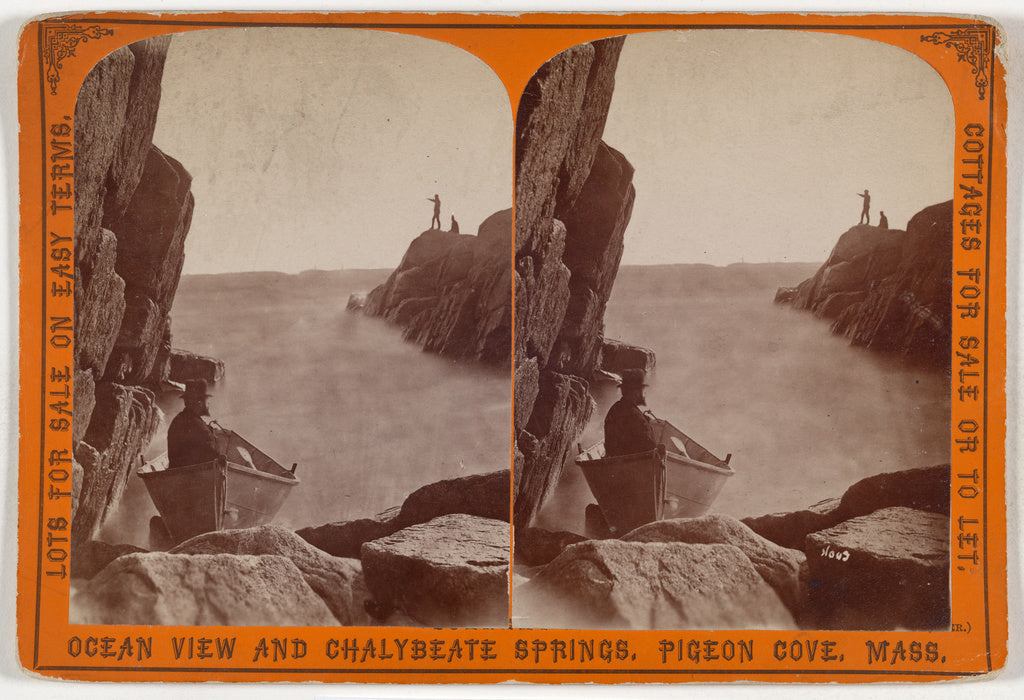 C.E. Cook:[Man seated in rowboat, lodged in rocks, plus two , Poster Print Wall Art