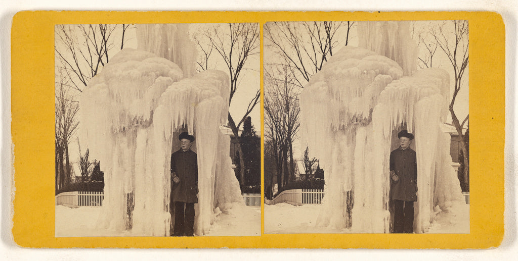 Unknown maker, American:[Frozen Fountain, Chicopee Falls, Ma, Poster Print Wall Art