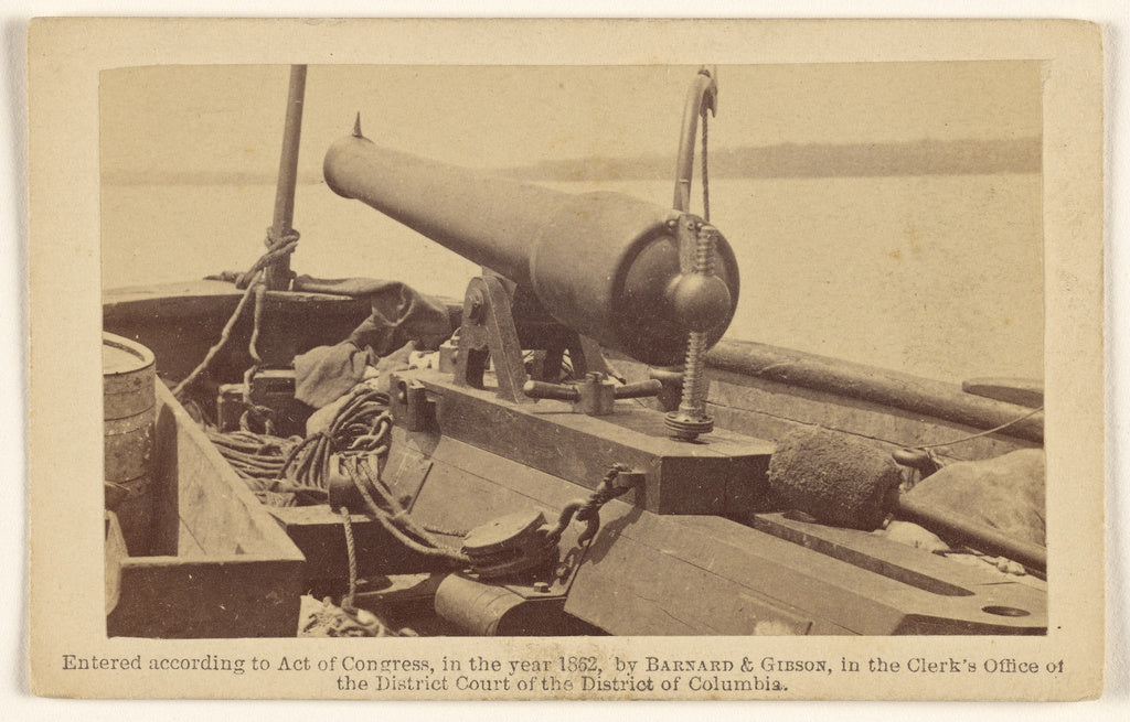 Barnard & Gibson:Bow Gun on Confederate Gunboat Teazer, Capt, Poster Print Wall Art