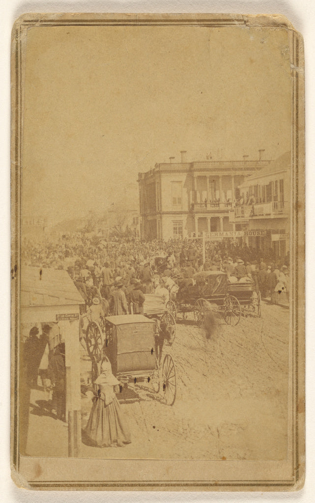 J.B. Blessing & Brothers:[(---illeg.) Parade at Post Office., Poster Print Wall Art