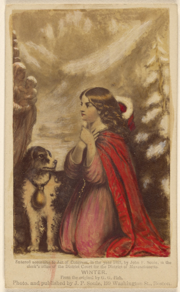 John P. Soule:Winter. From the original by G.G. Fish., Poster Print Wall Art
