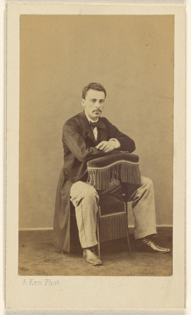Alexandre Ken:[Man with moustache, seated, with front to bac, Poster Print Wall Art