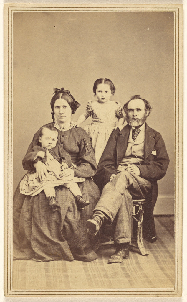 B.F. Green:[Family portrait: mother, father and two children, Poster Print Wall Art