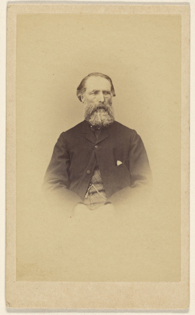 Augustus Edwin Scales:[Unidentified bearded man, in vignette, Poster Print Wall Art