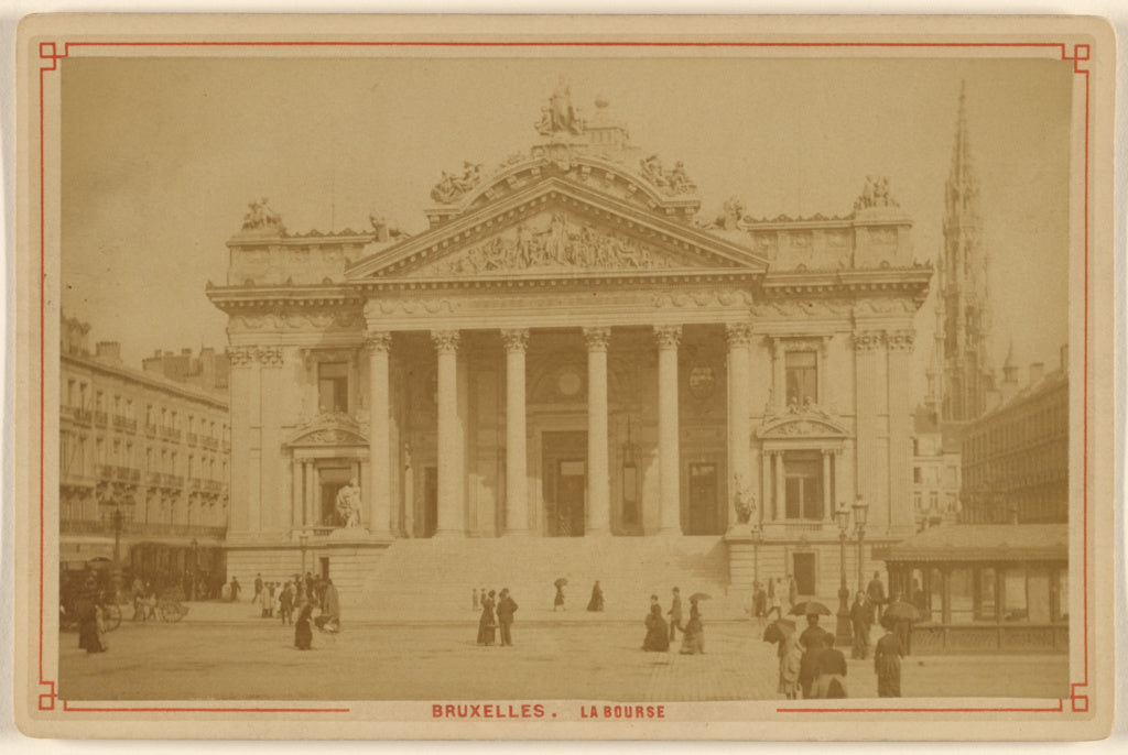 Unknown maker, Belgian:Bruxelles. La Bourse., Poster Print Wall Art