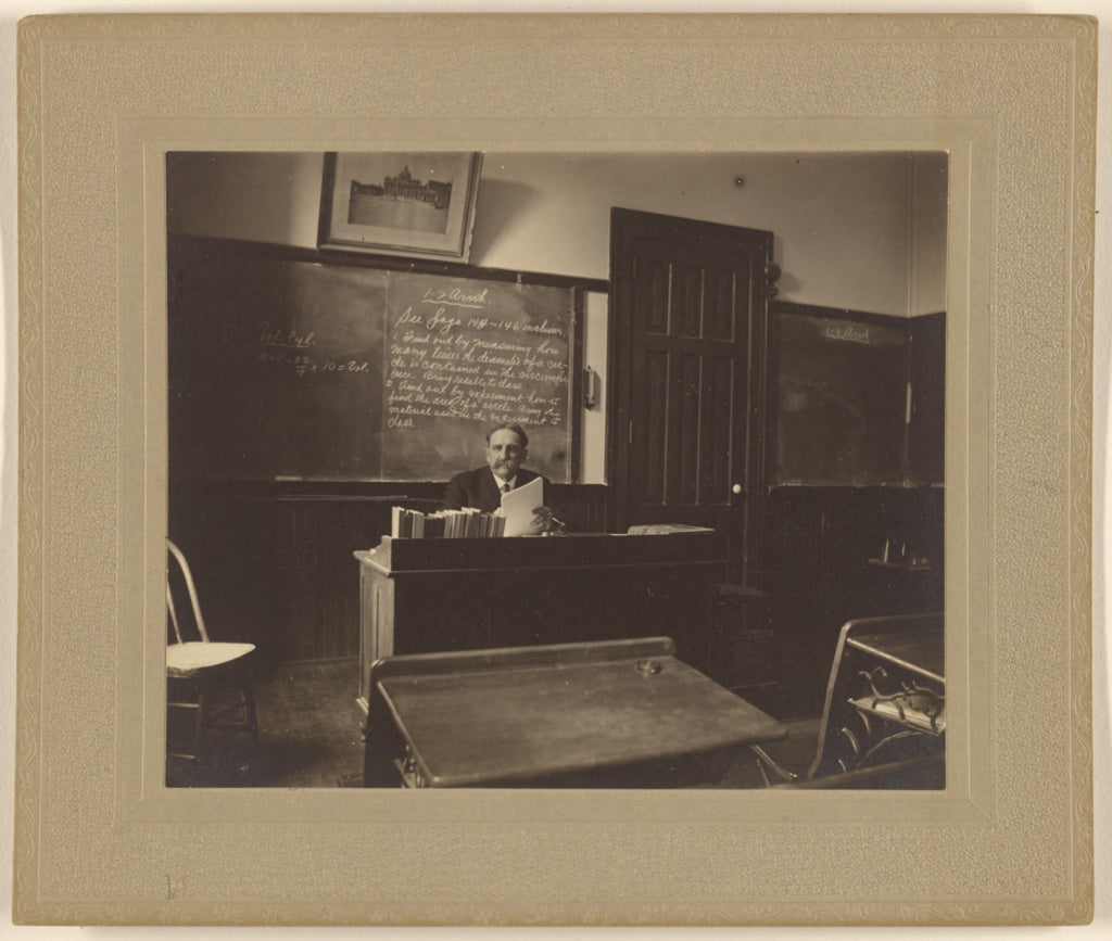 Unknown maker, American:[Portrait of a male mathematics teac, Poster Print Wall Art