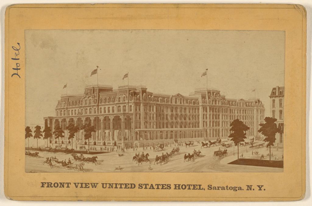 Unknown maker, American:Front View United States Hotel, Sara, Poster Print Wall Art