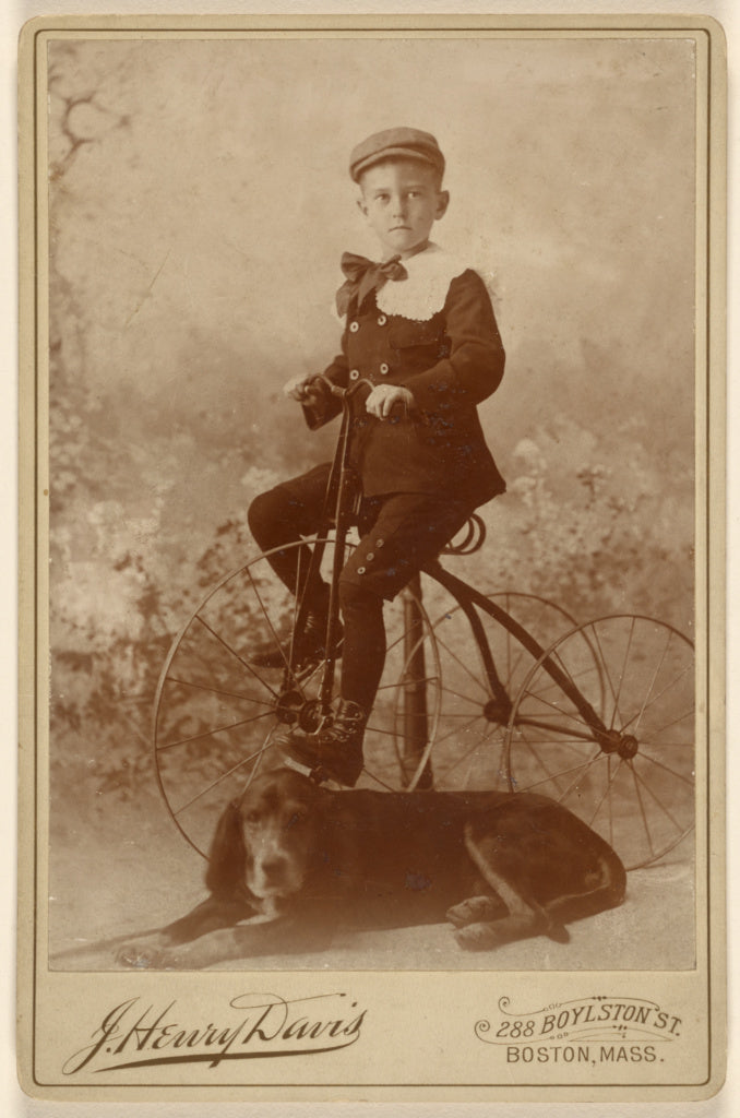 J. Henry Davis:[Unidentified little boy wearing a cap, mount, Poster Print Wall Art