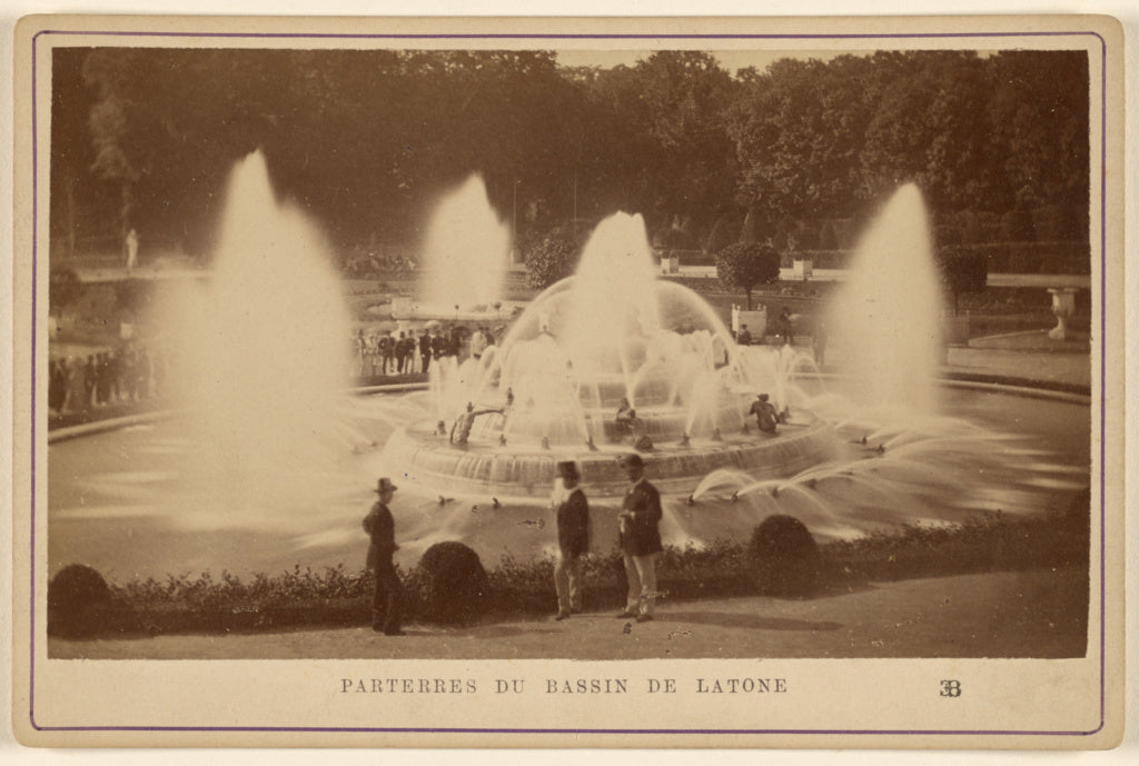 Unknown maker, French:Parterres du Bassin de Latone, Poster Print Wall Art