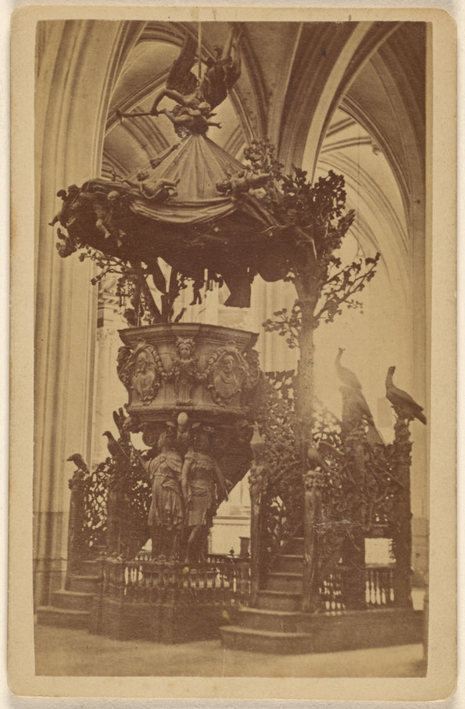 Unknown maker, French:Anvers. Chaire de la Cathedrale., Poster Print Wall Art