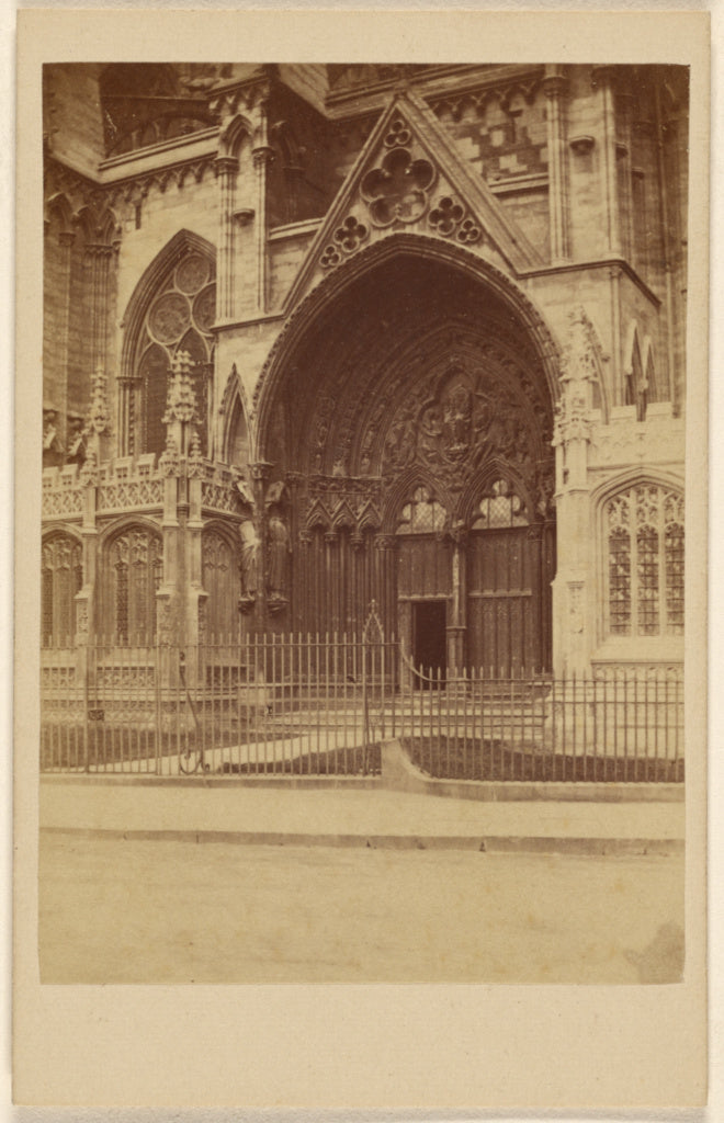 Unknown maker, British:Great Entrance. Lincoln Cathedral., Poster Print Wall Art