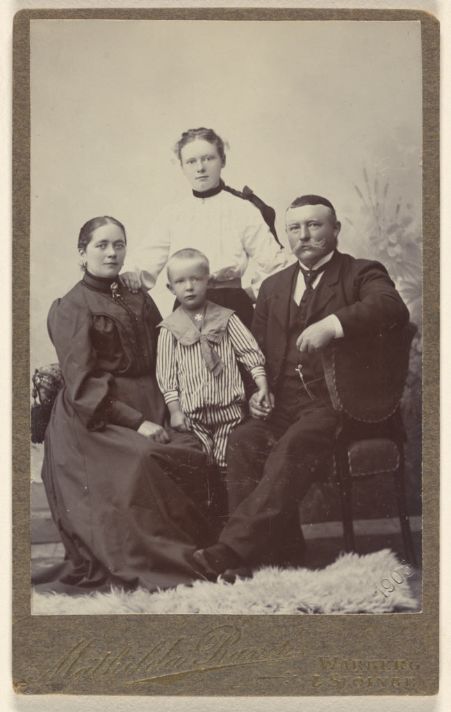 Mathilda Ranch:[Unidentified family: mother, father and two , Poster Print Wall Art