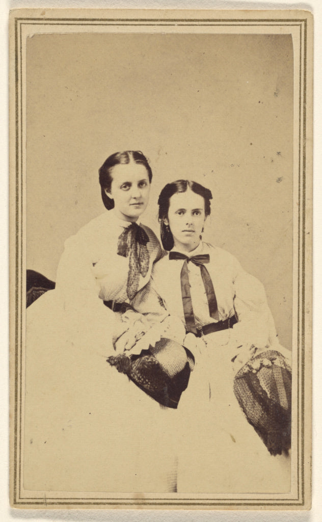 David R.H. Hoag & Quick:[Two unidentified young women, seate, Poster Print Wall Art