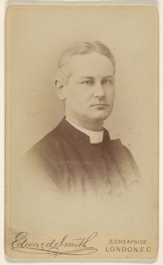 Edward Smith:[Unidentified clergyman, printed in vignette-st, Poster Print Wall Art