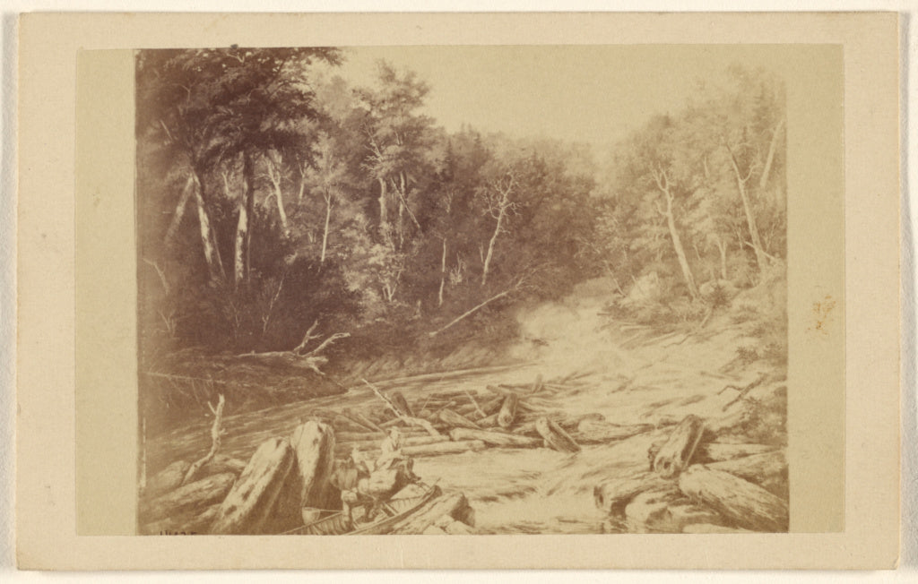 William Notman:[Copy of a painting depicting a river scene w, Poster Print Wall Art