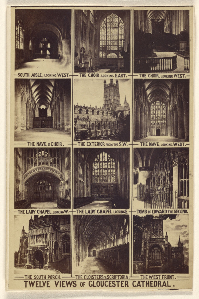 W.A. Mansell & Co.:Twelve Views of Gloucester Cathedral., Poster Print Wall Art