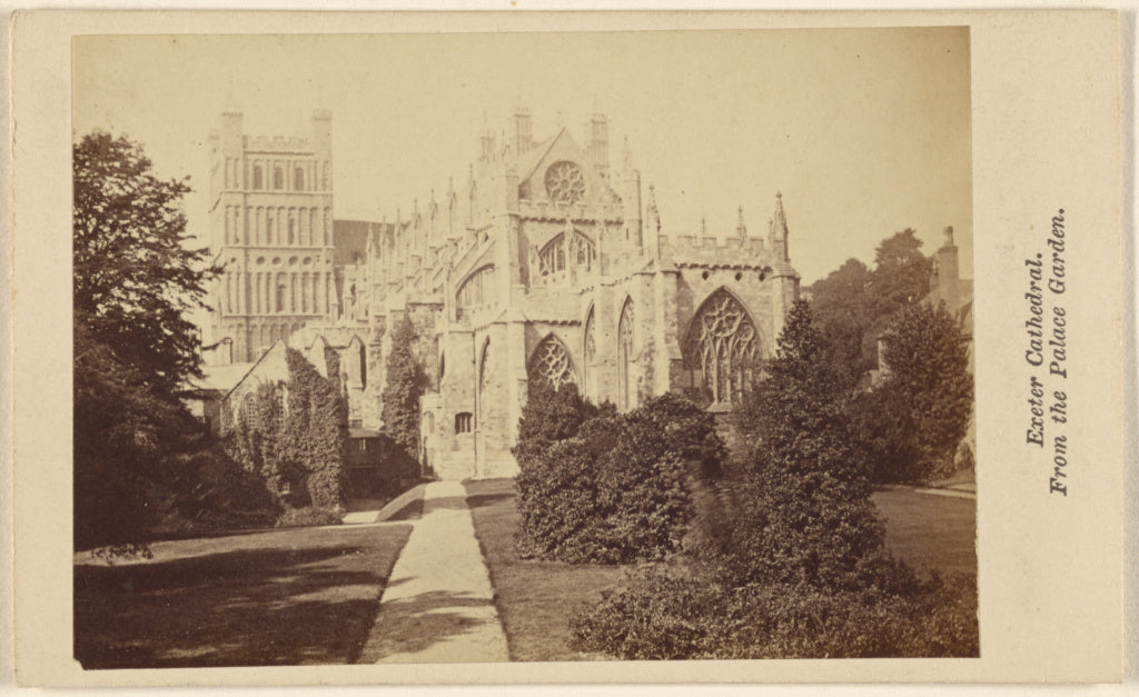 Unknown maker, British:Exeter Cathedral. From the Palace Gar, Poster Print Wall Art
