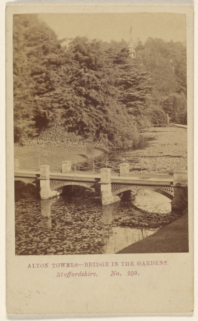 Helmut Petschler & Company:Alton Towers - Bridge in the Gard, Poster Print Wall Art