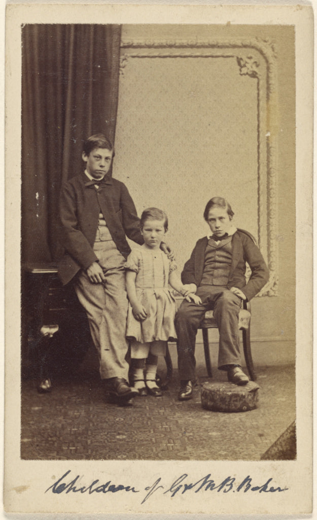 Unknown:Children of G. & Mrs. B. Baker, Poster Print Wall Art