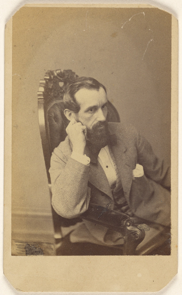 Broadbent & Company:[Unidentified bearded man seated with ri, Poster Print Wall Art