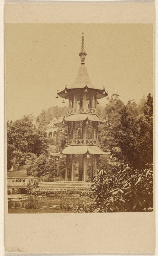 Unknown:Alton Gardens - Chinese Temple., Poster Print Wall Art