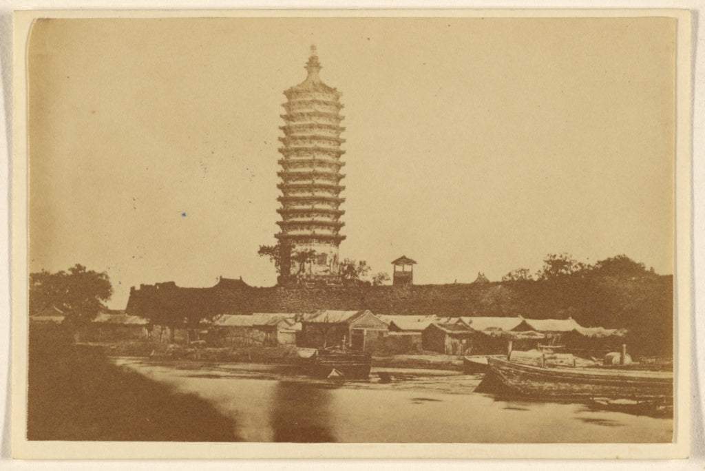 Felice Beato:Tungchow Pagoda 6 miles from Peking., Poster Print Wall Art