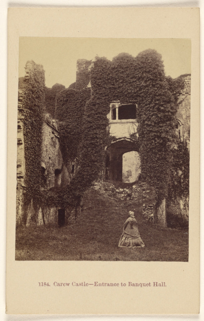Francis Bedford:Carew Castle - Entrance to Banquet Hall., Poster Print Wall Art