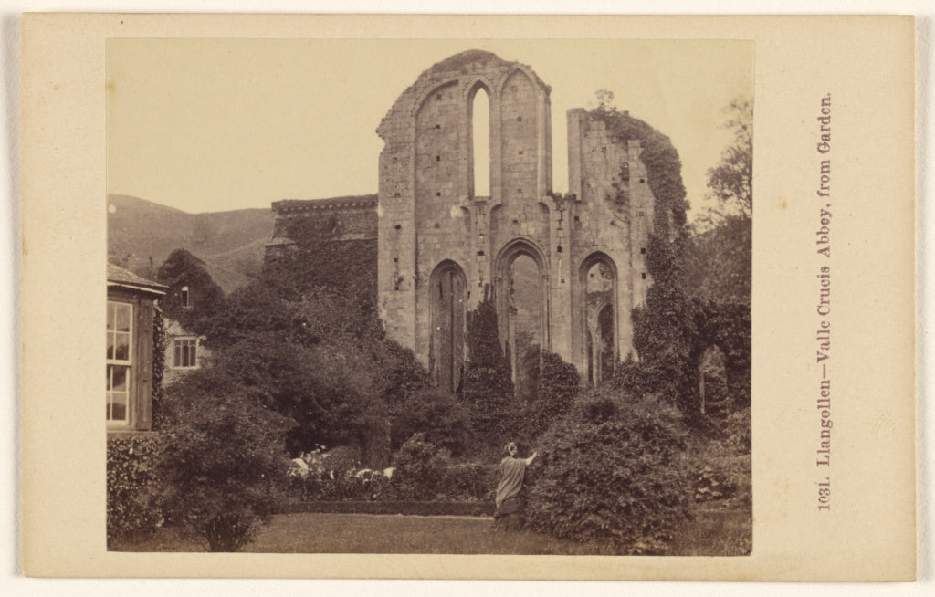 Francis Bedford:Llangollen - Valle Crucis Abbey, from Garden, Poster Print Wall Art