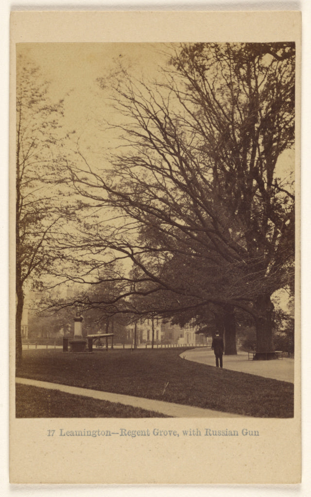 Francis Bedford:Leamington - Regent Grove, with Russian Gun., Poster Print Wall Art