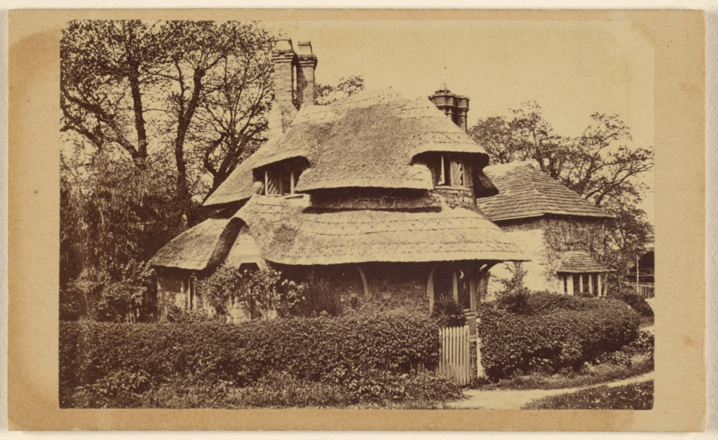 Unknown maker, British:[Exterior view Circular Cottage, Blai, Poster Print Wall Art