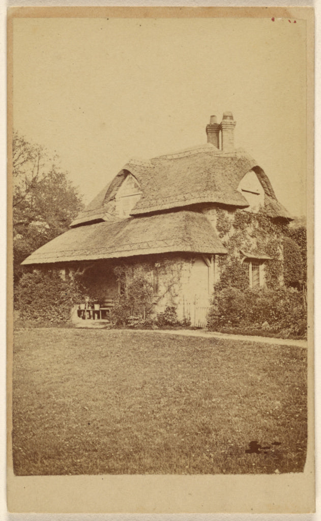 Unknown maker, British:[Exterior view of Oak Cottage, Blaise, Poster Print Wall Art