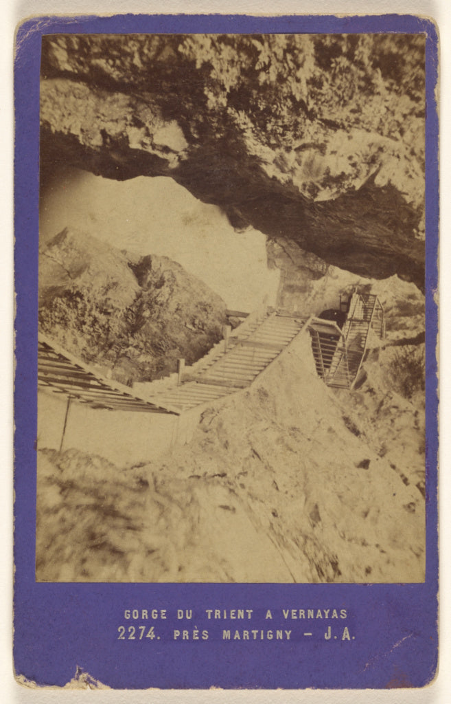 Jules AndrieuAttributed to:Gorge du Trient a Vernayas pres M, Poster Print Wall Art