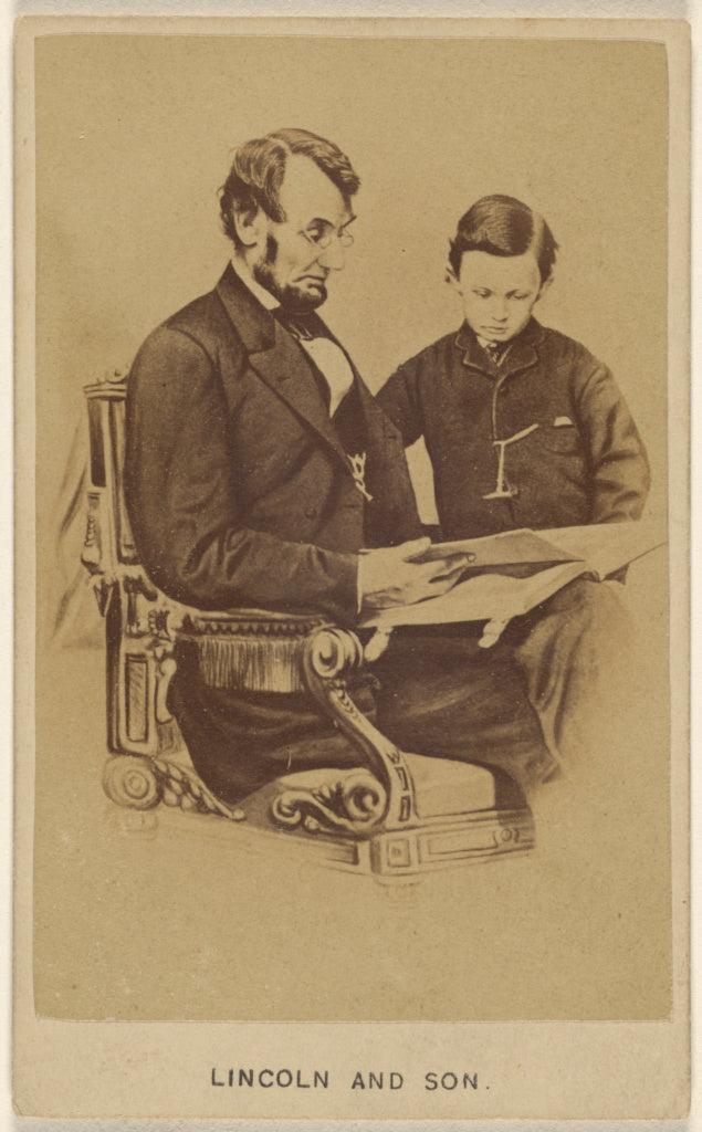 Unknown maker, American:Lincoln and Son, Poster Print Wall Art