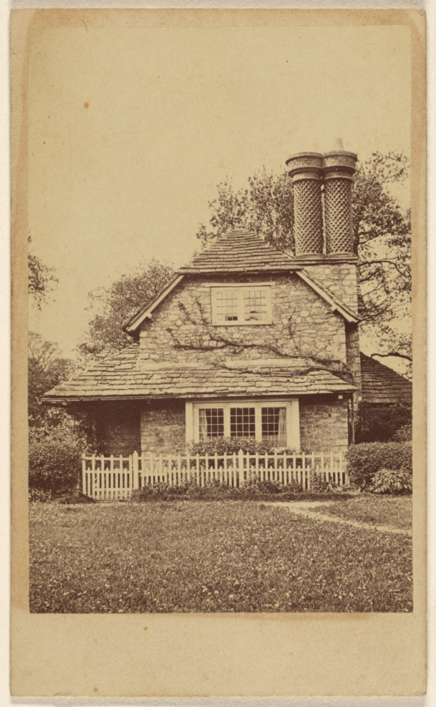 Unknown maker, British:[Exterior view of Dial Cottage, Blais,16x12"(A3)Poster