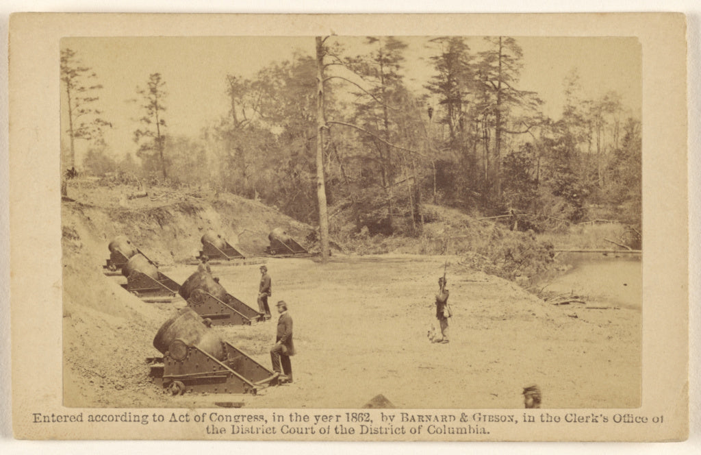 Barnard & Gibson:Battery, No. 4 - Near Yorktown, Mounting 10, Poster Print Wall Art