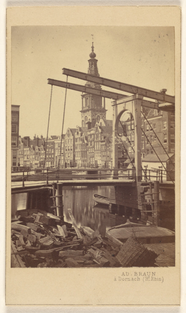 Adolphe Braun:Amsterdam. Quai Raamgracht., Poster Print Wall Art