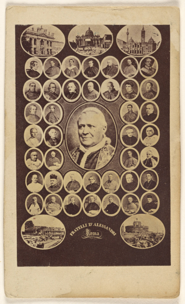 D'Alessandri Fratelli:[Photo collage of Pope Pius IX with hi, Poster Print Wall Art