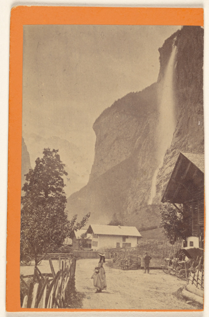 Adolphe Braun:Oberland Bernois. [Staubeck fall near Interlak,16x12"(A3)Poster