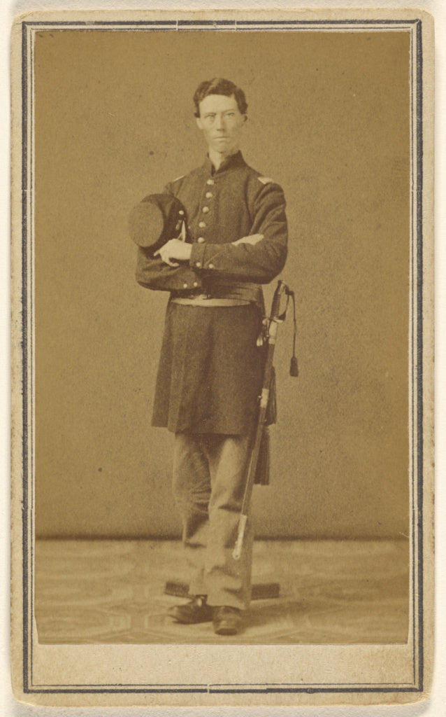 Edward Jacobs:[Unidentified Confederate soldier standing wit, Poster Print Wall Art
