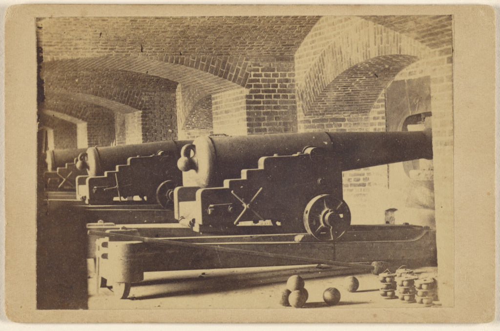 Unknown maker, American:Casemate Battery in Fort Sumpter 186, Poster Print Wall Art