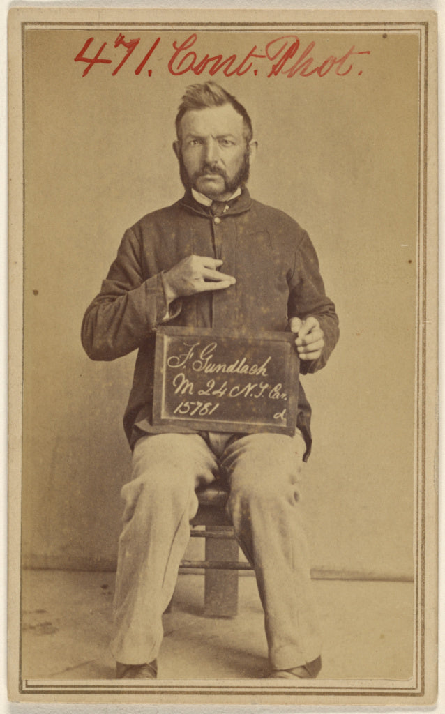 Unknown maker, American:[F. Gundlach, M 24 N.Y. Cav. 15781. , Poster Print Wall Art