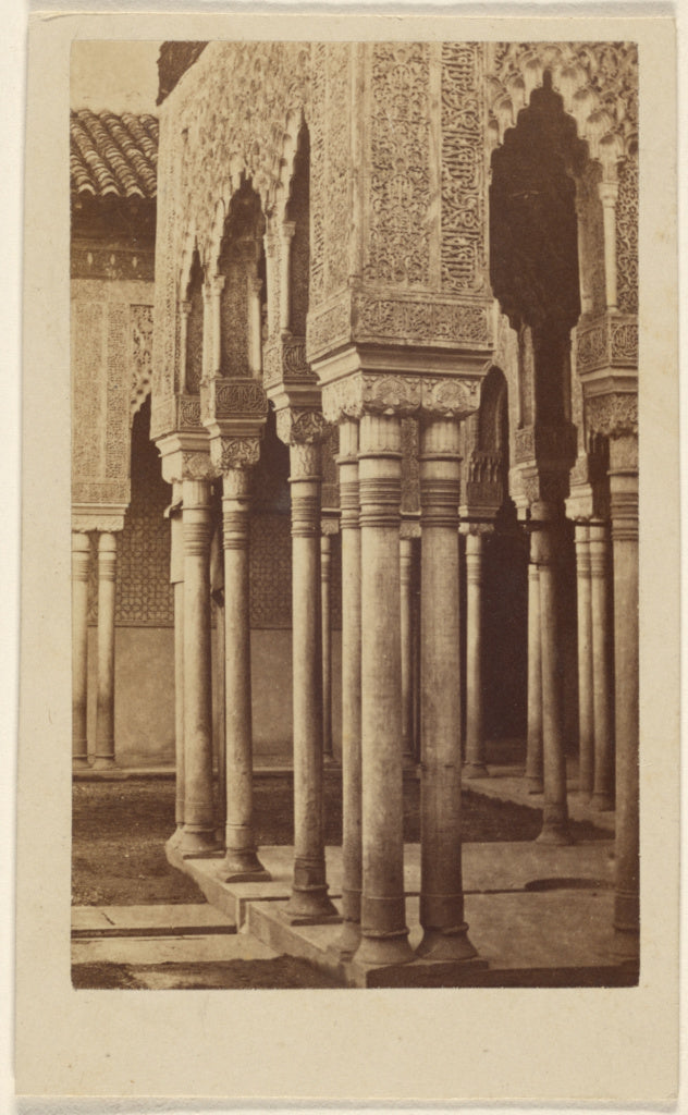 Unknown:[Detail of some ornate columns, interior of the Alha, Poster Print Wall Art