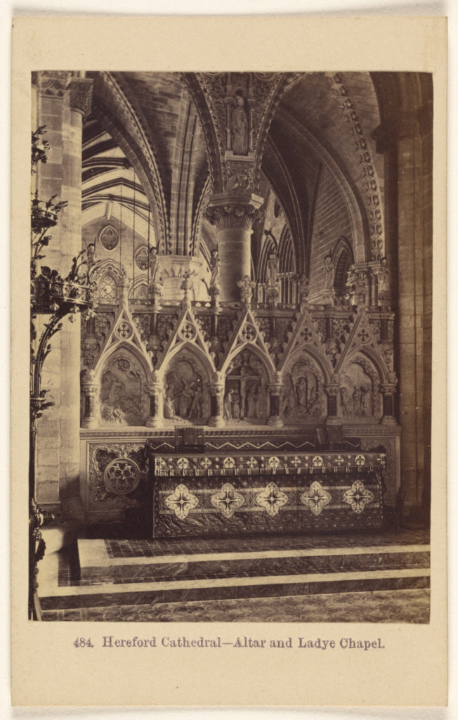 Francis Bedford:Hereford Cathedral - Altar and Ladye Chapel., Poster Print Wall Art
