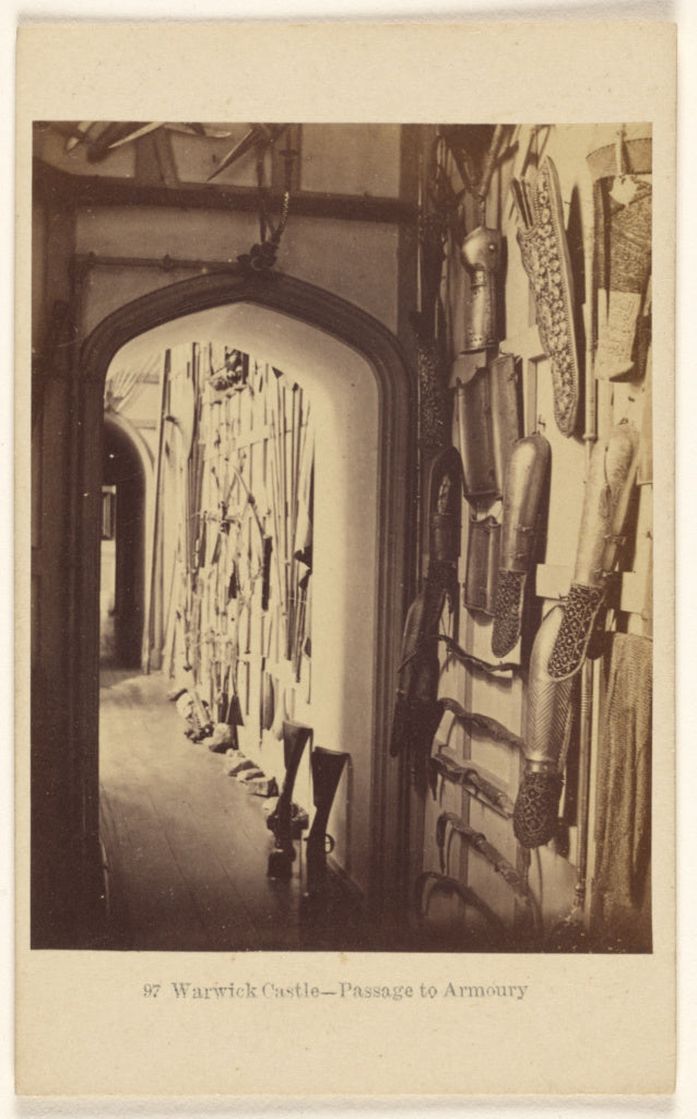 Francis Bedford:Warwick Castle - Passage to Armoury., Poster Print Wall Art
